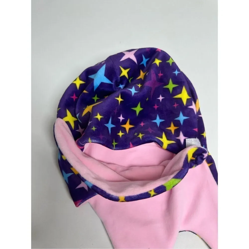 Fleece Baby Hat Stars Pattern OS